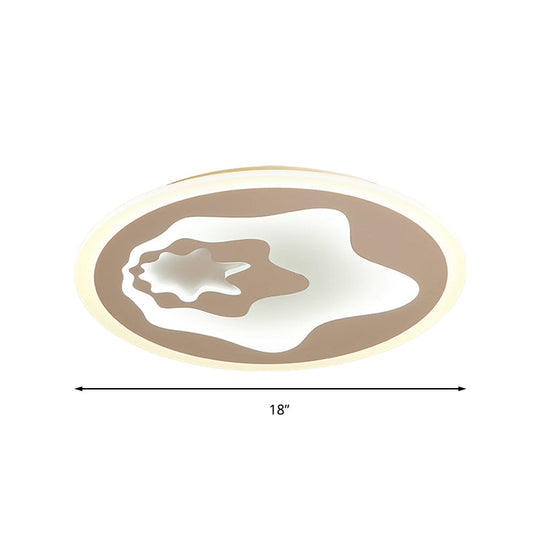 Led Acrylic Star Ceiling Light - Modern Flush Mount For Nursing Room & Hallway (White)