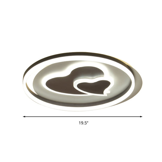 Black Ceiling Lamp: Cute 2 - Loving Heart Led Light For Bedroom – Adult & Child