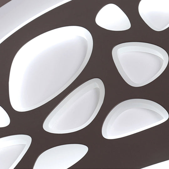 Modern Black Led Study Room Ceiling Light With Eye-Catching Acrylic Pattern