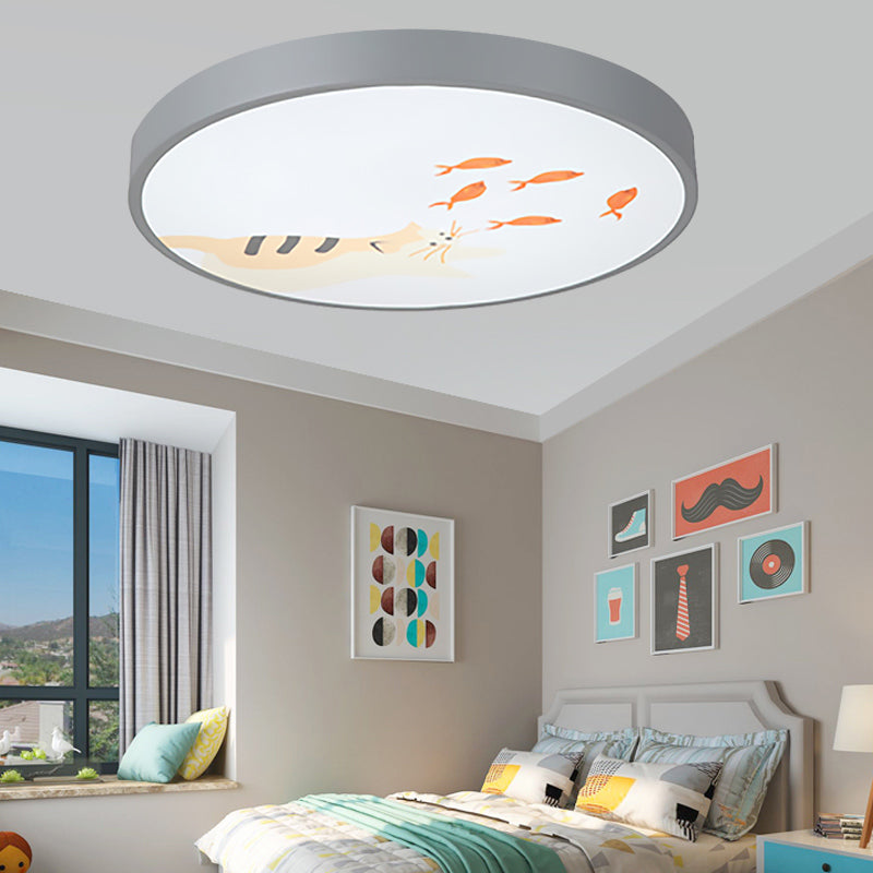 Cartoon Flush Mount Acrylic Ceiling Light Fixture For Living Room