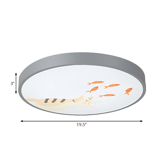 Cartoon Flush Mount Acrylic Ceiling Light Fixture For Living Room