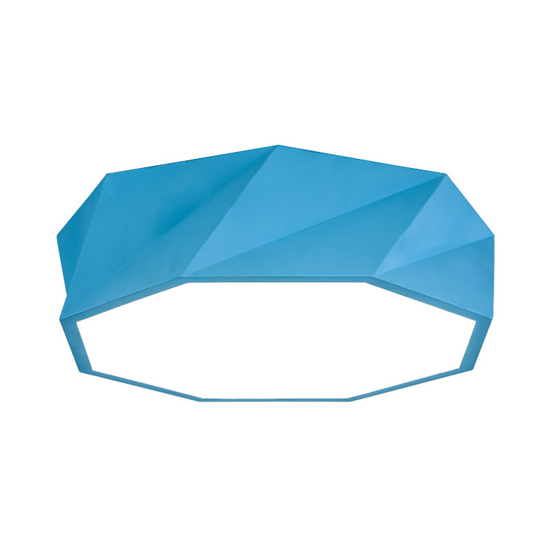 Modern Led Octagon Game Room Ceiling Light - Acrylic Flat Mount