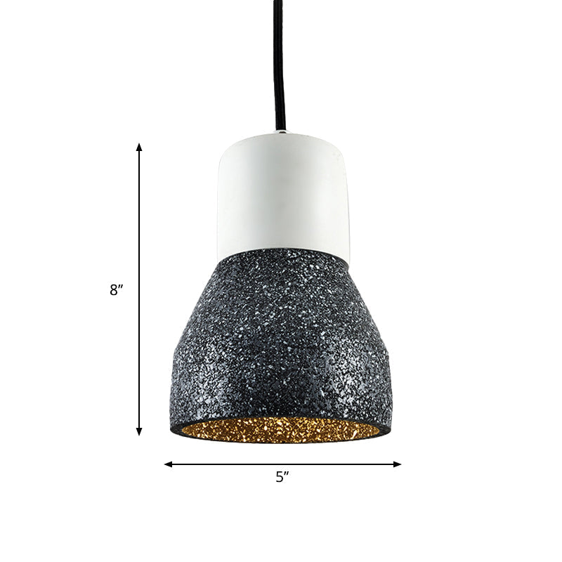 Nordic 1-Light Cement Bottle Pendant: Stylish Suspension Lighting For Restaurants- Grey/Red/Green