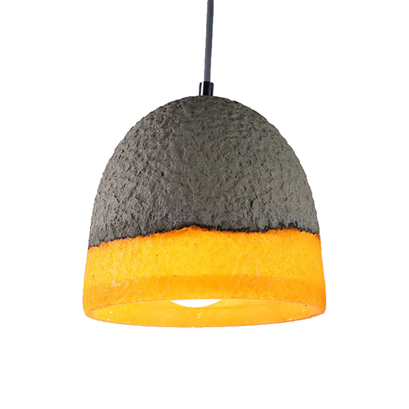 Nordic Grey Dome/Cone/Barn Shaped Hanging Light For Kitchen Bar Ceiling - 1 Head Pendant / D