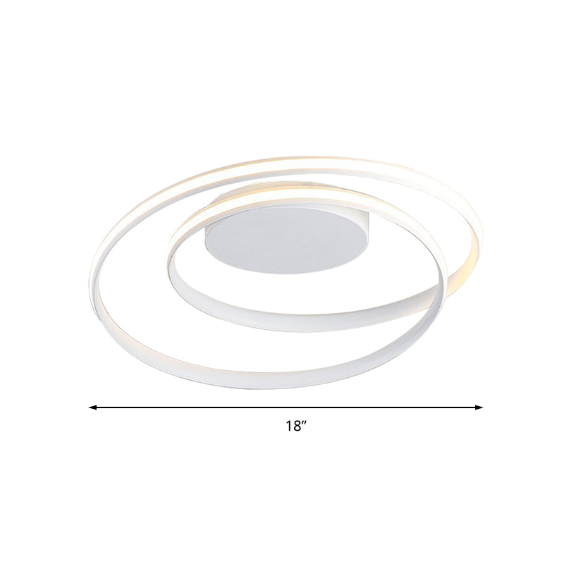 Modern Led Ceiling Lamp For Kid’s Bedroom & Hallway - Acrylic Strap Circle Mount