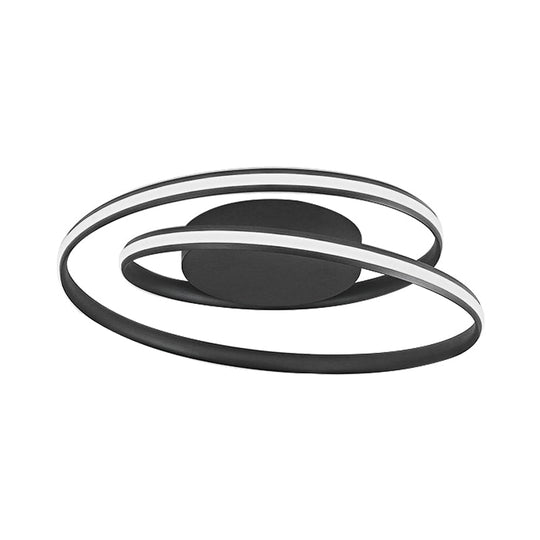 Modern Led Ceiling Lamp For Kid’s Bedroom & Hallway - Acrylic Strap Circle Mount