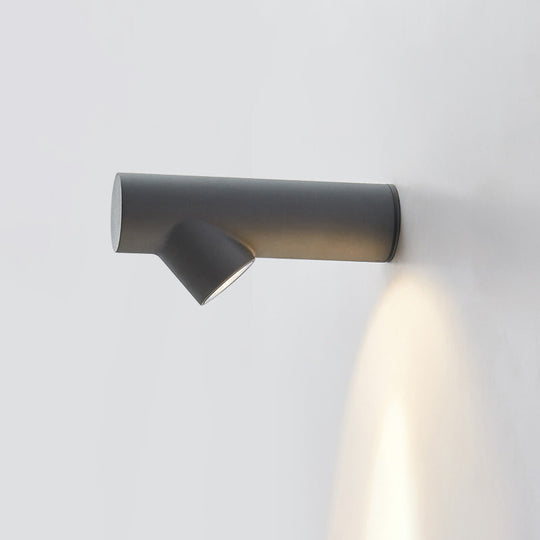 Nordic Metal Led Wall Sconce In Black/Grey/White - Bedside Lighting Solutions Grey