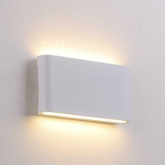 Nordic Aluminum Flush Mount Wall Lamp - Black/White Led Sconce Light Fixture (Small/Large)