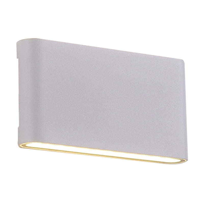 Nordic Aluminum Flush Mount Wall Lamp - Black/White Led Sconce Light Fixture (Small/Large)