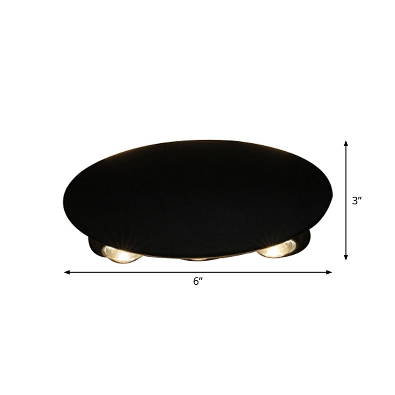 Nordic Metallic Mini Wall Light - Ellipse/Curve/Honeycomb Design 4/6-Bulb Led Washer Sconce In Black