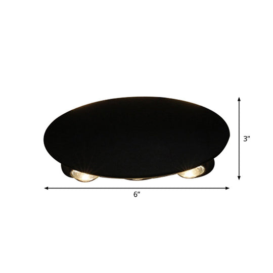 Nordic Metallic Mini Wall Light - Ellipse/Curve/Honeycomb Design 4/6-Bulb Led Washer Sconce In Black
