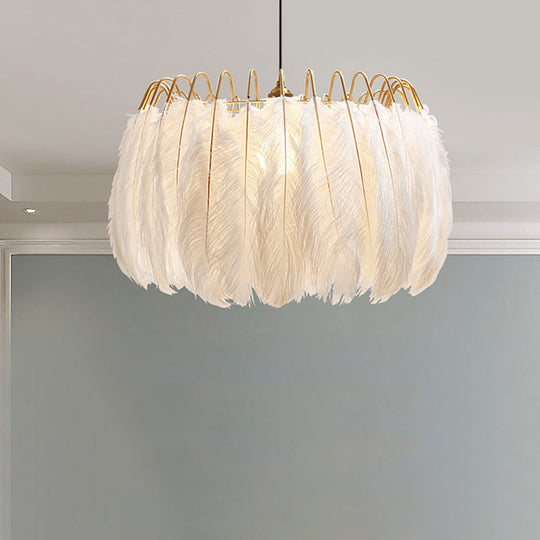 Nordic Pendant Light Kit - Feather Sheer Acrylic White / C