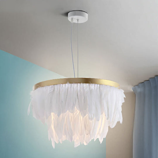 Nordic Pendant Light Kit - Feather Sheer Acrylic White