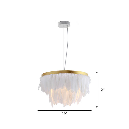 Nordic Pendant Light Kit - Feather Sheer Acrylic White