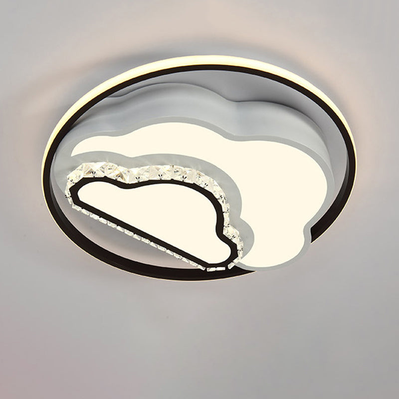 Modern Led Acrylic Star Flushmount Ceiling Light - White Flush Mount For Bedrooms