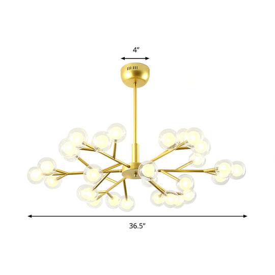 Gold Bubble Hanging Light Chandelier - Post Modern 25/30/45 Lights Metal Ceiling Fixture
