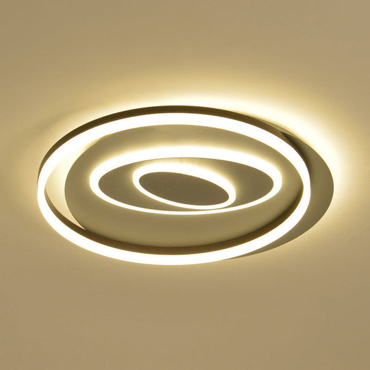 Modern Black Circle Flush Mount Led Ceiling Lamp For Child’s Bedroom
