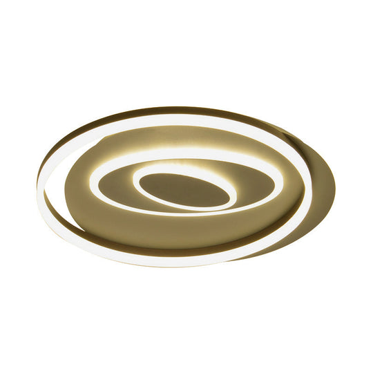 Modern Black Circle Flush Mount Led Ceiling Lamp For Child’s Bedroom