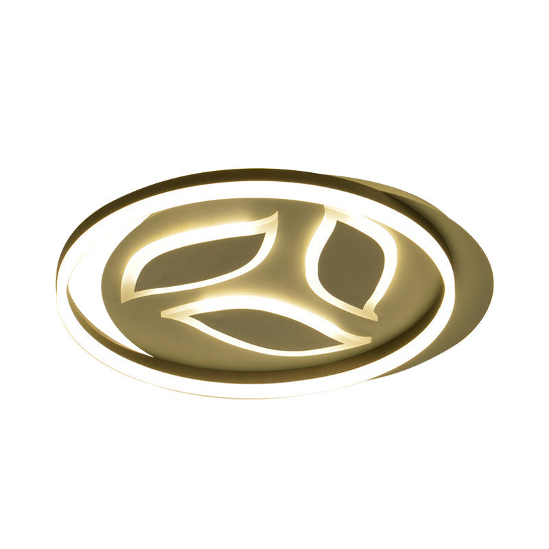 Modern Black Circle Flush Mount Led Ceiling Lamp For Child’s Bedroom