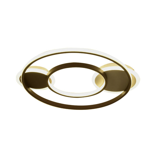 Modern Black Circle Flush Mount Led Ceiling Lamp For Child’s Bedroom