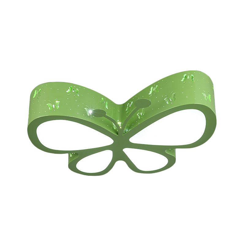 Kindergarten Butterfly Ceiling Light - Cartoon Led Flush Mount Fixture