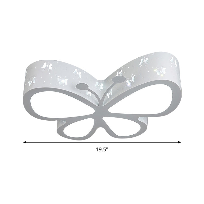 Kindergarten Butterfly Ceiling Light - Cartoon Led Flush Mount Fixture