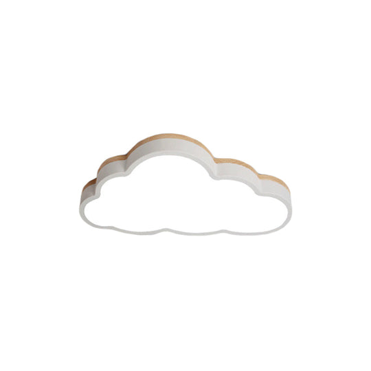 Macaron Loft Slim Panel Led Ceiling Lamp For Living Room With Acrylic Cloud Mount