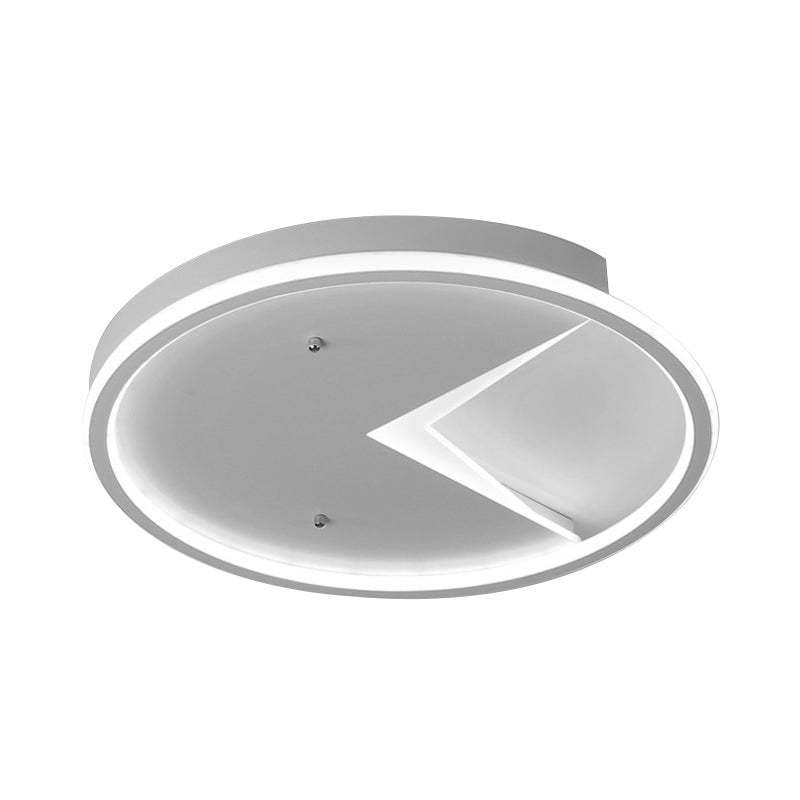 Sleek Slim Panel Led Flush Ceiling Light For Dining Room - Creative Circle Design With Acrylic