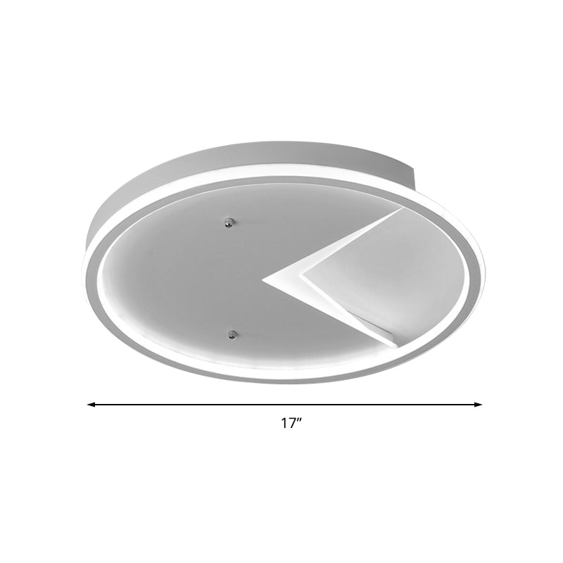 Sleek Slim Panel Led Flush Ceiling Light For Dining Room - Creative Circle Design With Acrylic