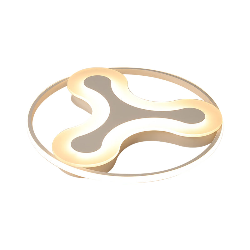 Modern Acrylic Led Ceiling Lamp - Stylish Y - Shaped Flush Light In White For Foyer Or Hotel /