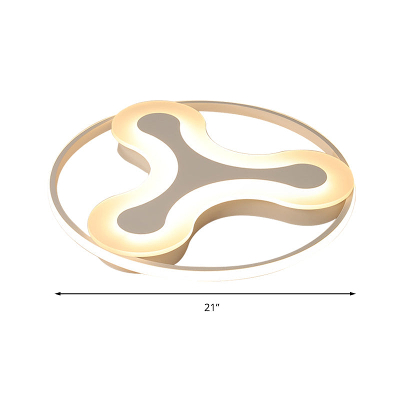 Modern Acrylic Led Ceiling Lamp - Stylish Y - Shaped Flush Light In White For Foyer Or Hotel