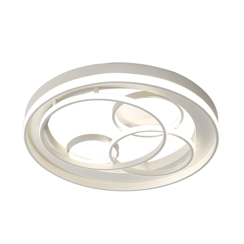 Contemporary White Flushmount Led Ceiling Light For Living Room