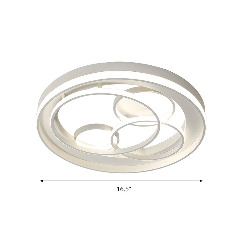 Contemporary White Flushmount Led Ceiling Light For Living Room