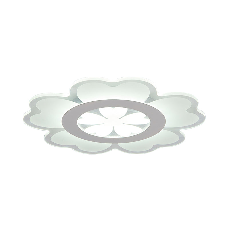 Heart-Shaped Petal Ceiling Light With Led Flush Mount For Kids Room