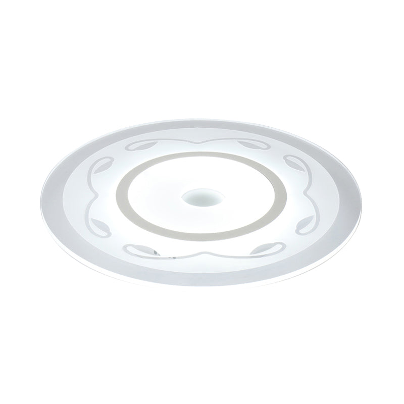 Modern Acrylic Flower Shape Ceiling Lamp In White - Perfect For Childs Bedroom / 16.5