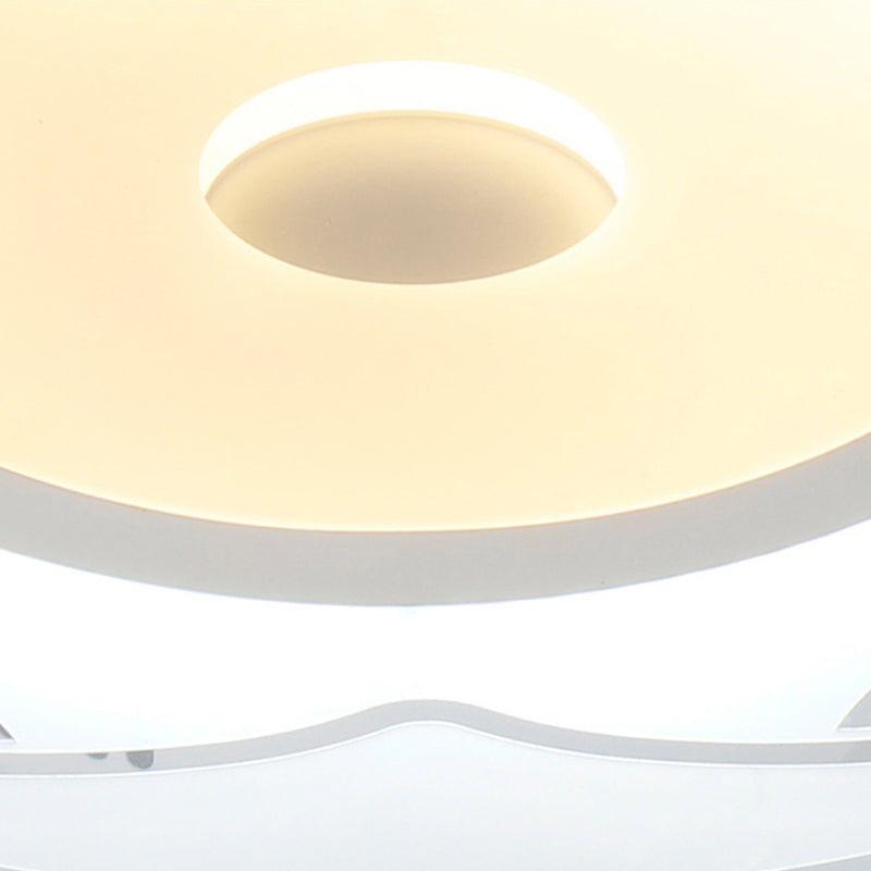 Modern Acrylic Flower Shape Ceiling Lamp In White - Perfect For Childs Bedroom
