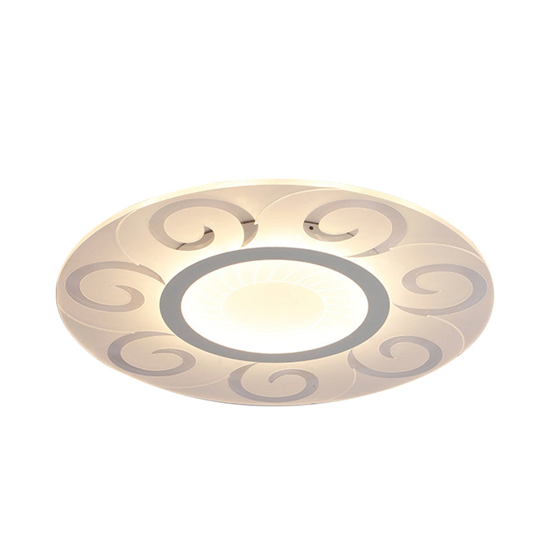 Nordic Style Acrylic Blossom Led Flush Mount Ceiling Lamp Ideal For Study Room White / 16’ Warm