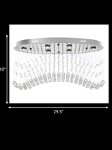 Modern Led Crystal Orb Ceiling Light In Chrome Finish For Bedrooms