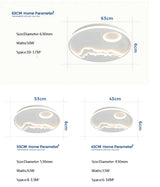 New Arrival Round Dimmable Modern Led Ceiling Lights For Living Room Bedroom Study White Color Rc