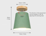 Led Ceiling Light Iron Wood Lamps Nordic Modern Lamp For Living Room Bedroom Decoration Fixture