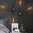 2/3 Head Metal Wall Sconce In Colonial Black & Gold Elegant Living Room Mount Light Fixture 2 /