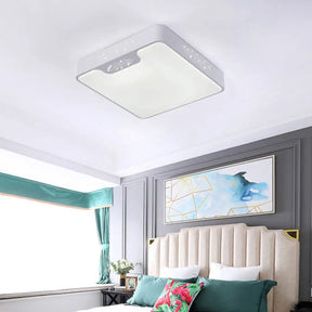 20’/41’ Wide White Square/Rectangle Led Flush Mount Modern Ceiling Lamp Metal / 20’