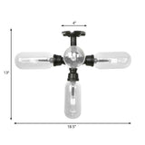 With A Pipe Design: Industrial Metal Black Sconce Light Featuring Capsule Shade Wall Lighting