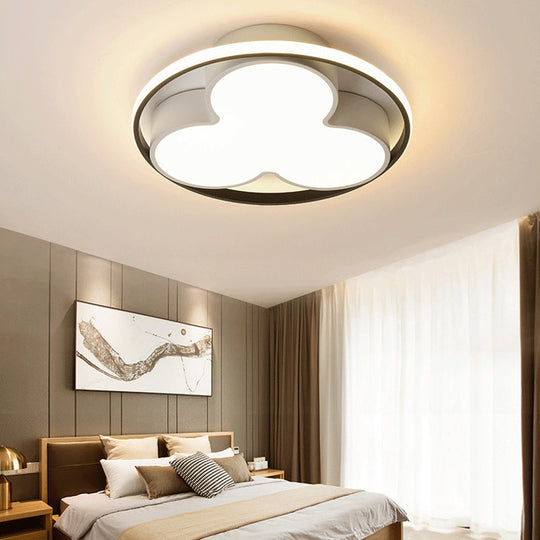 Flower Ceiling Mount Led Light For Child Bedroom - Nordic Style Acrylic Lamp White / 16’