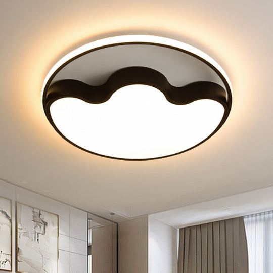 Modern Animal Paw Led Flush Mount Ceiling Light For Study Room - Eye - Caring & Acrylic Lamp Black