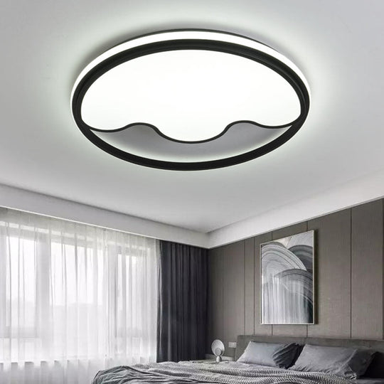 Modern Animal Paw Led Flush Mount Ceiling Light For Study Room - Eye - Caring & Acrylic Lamp Black