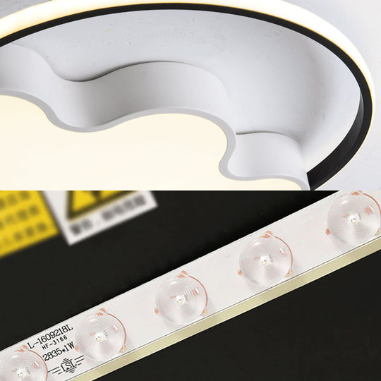 Modern Animal Paw Led Flush Mount Ceiling Light For Study Room - Eye - Caring & Acrylic Lamp