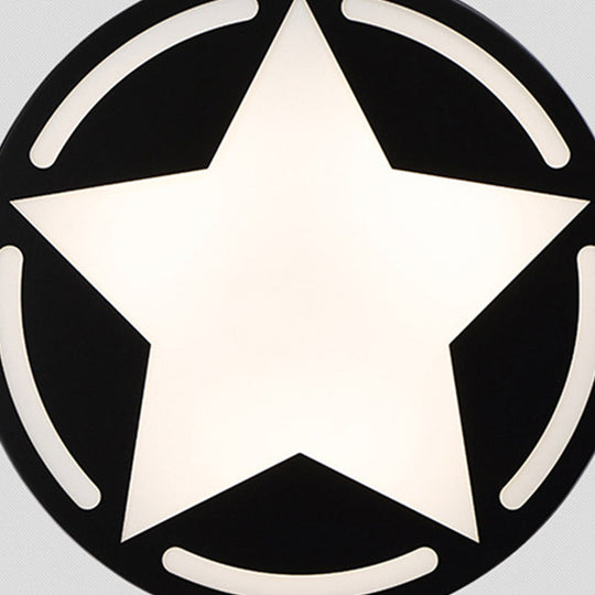 Modern Acrylic Star Ceiling Light For Children’s Bedroom - Flush Mount Fixture