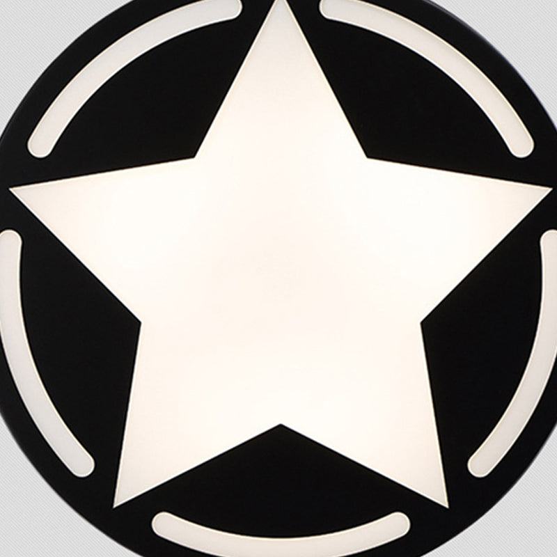 Modern Acrylic Star Ceiling Light For Childrens Bedroom - Flush Mount Fixture