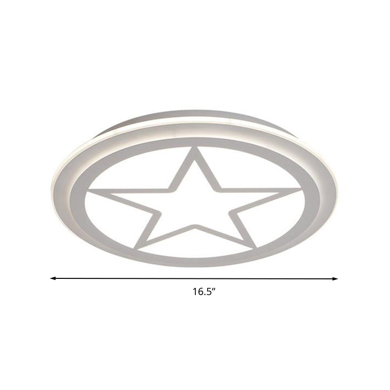 Modern White Acrylic Star Ceiling Light For Children’s Bedroom